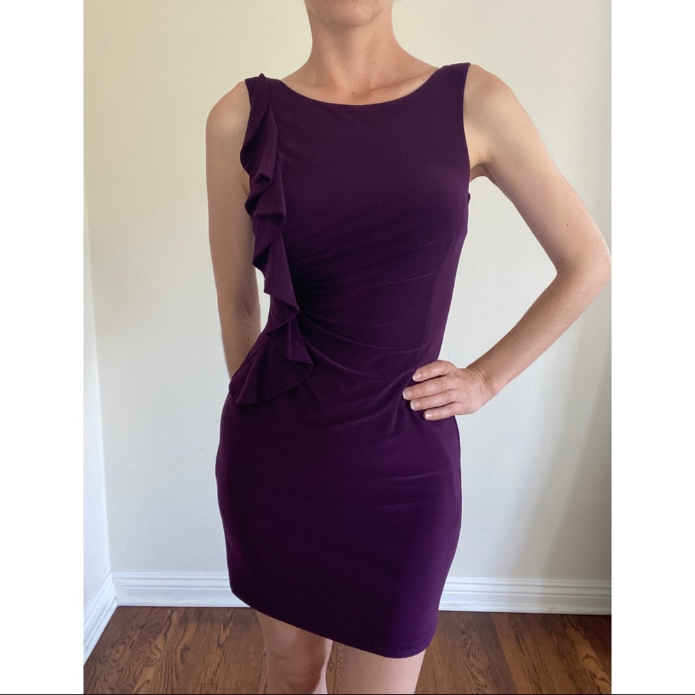Hailey Logan by Adrianna Papell Purple Mini Dress